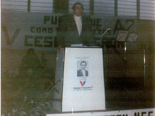 Candidato a alcalde Cesar Negrón