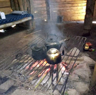 Fogón de ruca de familia Antillanca Ñanco